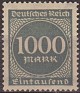 Germany 1922 Numbers 1000 Mark Grey Scott 234